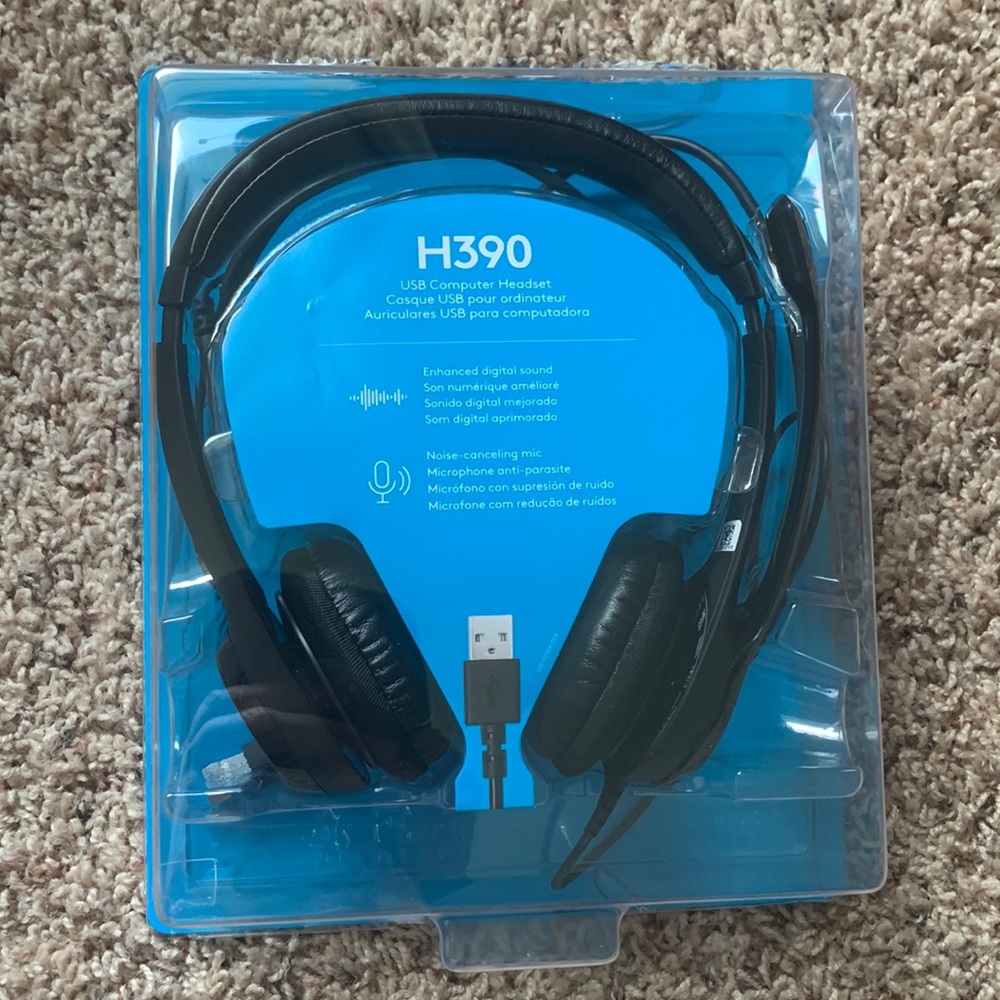 Logitech USB Computer Headset Headphones